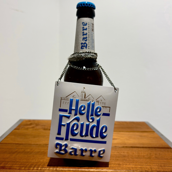 Zapfhahnschild – Helle Freude