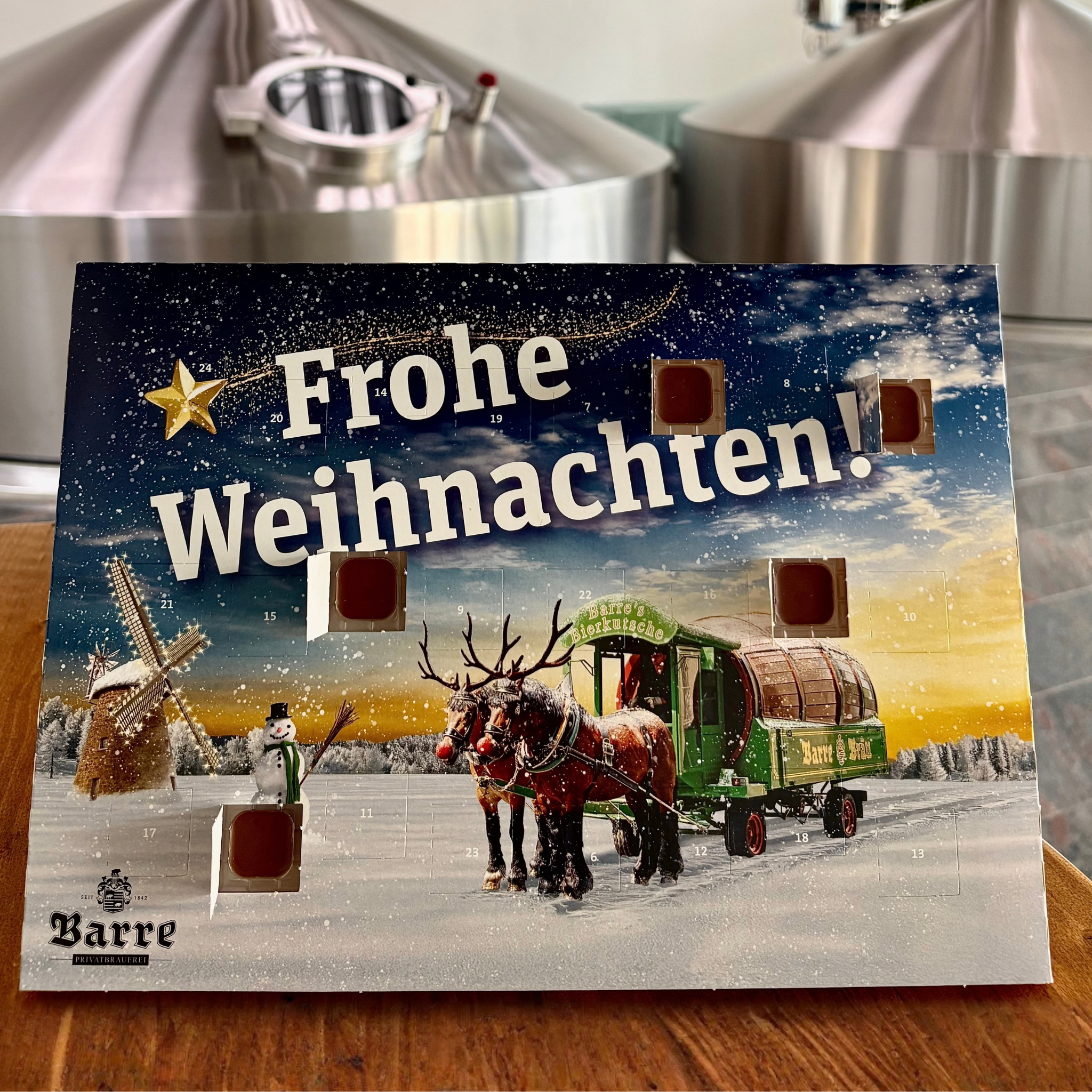 Adventskalender mit Schokolade