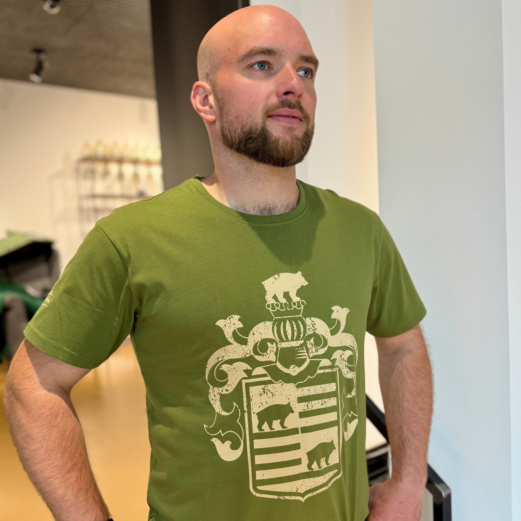 T-Shirt Wappen olive